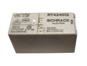 Relais Schrack RT424012 - AgNi9010 -12V 8A/250V - 2 Wechsler - - Bild 1 von 3