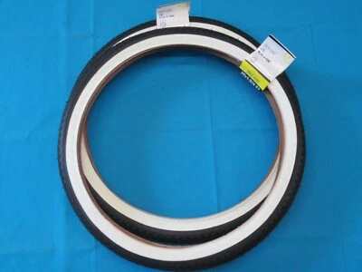 Neumáticos de pared retro Schwinn 20" x 1-3/4" blancos (47-419) para llantas S-7 - Juego - Nuevos Foto 1 de 4