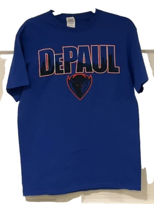 DePaul University tshirt Blue Demons NCAA Athletic Tee Men's T-Shirt Royal M Men - Image 1 of 4