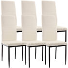 Dining Chairs Set of 4/6 High Back Fabric Padded Seat Kitchen Chair Office Home