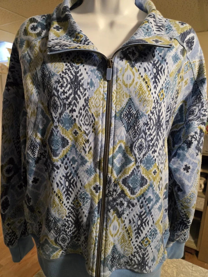 Chaqueta cortavientos Northern Reflections de colección para mujer talla M azul marino flores mediana Foto 1 de 4