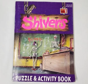 Shivers Puzzle & Activity Book Vintage 1997 Unused Crosswords Word Search Purple - Picture 1 of 17