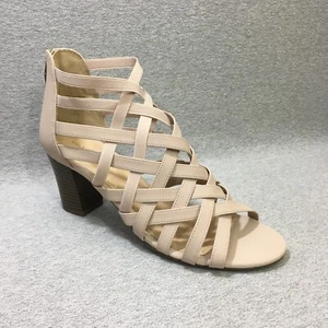 Liz Claiborne Damenschuhe Größe 11 W hautfarben Deidra Blockabsatz Sandalen  - Bild 1 von 11