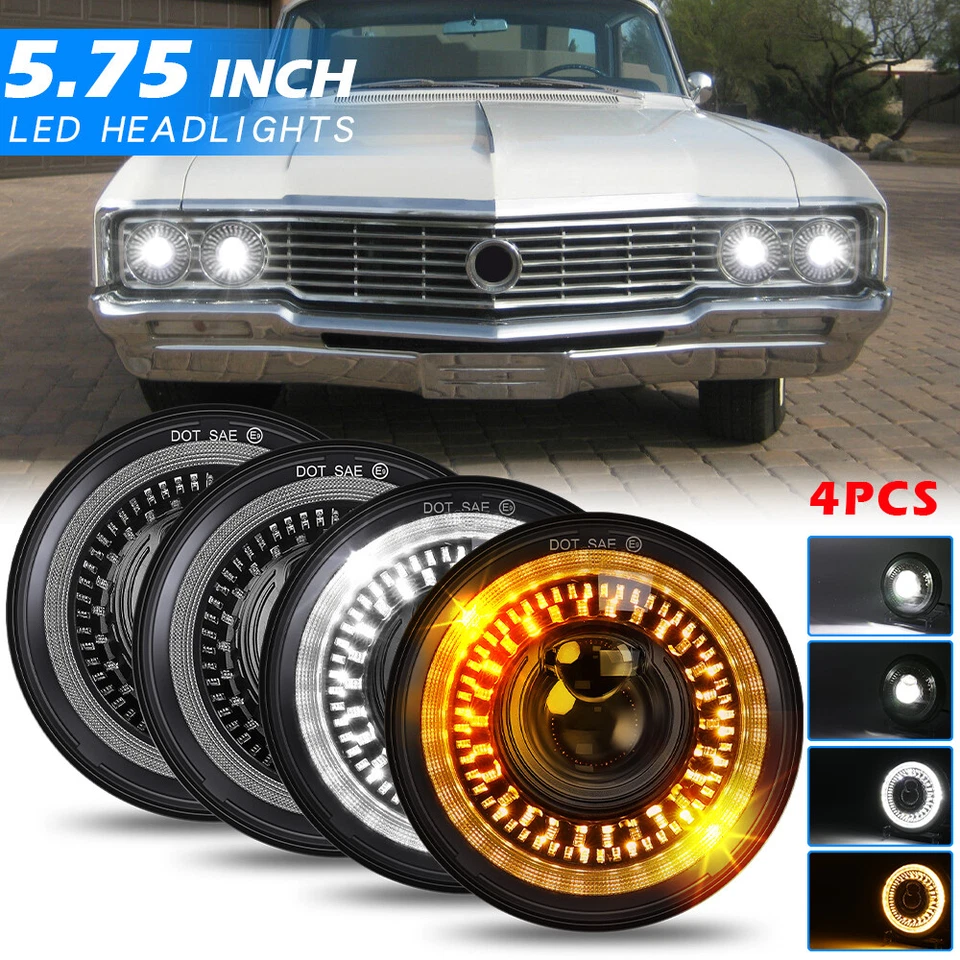 Faros LED de haz alto/bajo 4 piezas para Buick Electra Wildcat DOT 5,75" 5-3/4" pulgadas Foto 1 de 4