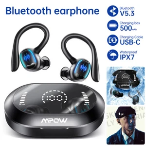 Wireless Earbuds Bluetooth Headphones Noise Cancelling Over Ear Earphone Earhook - Picture 1 of 15