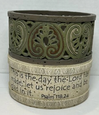 Подсвечник декоративный большой купюра крест для Demdaco веры Библии стих 2006 - Изображение 1 из 4