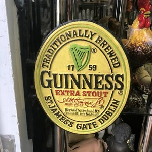 Guinness Extra Stout Cast Iron Wall Mounted Sign - Picture 1 of 3