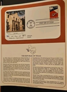 San Jacinto STAMP FIRST DAY OF ISSUE Stamped San Antonio TX 1986 200th Anniv. - Picture 1 of 3
