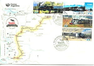 #75191A ARGENTINA 2022 CENTENARY PATAGONIAN TRAINS LA TROCHITA SET FDC - Picture 1 of 1