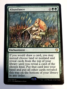 MTG Magic The Gathering Commander 2017 Abundance Rare LP - Picture 1 of 2