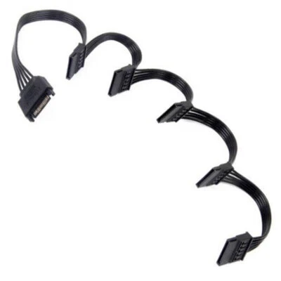 SATA Power Split Cable 5 Output Port RAID HDD Drive 15pin Connector Wire Lead - Image 1 of 4