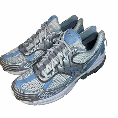 Zapatos para correr Aetrex para mujer azul blanco Q562 con cordones parte superior baja talla 9,5 mediana Foto 1 de 4