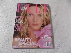 2001 APRIL ELLE MAGAZINE - UMA THURMAN FRONT FASHION COVER - - Foto 1 di 2