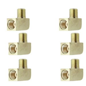 Fitting Metric M8 x 1 Female to M8 x 1 Male 90 Elbow Gauge Adapter Fitting 6Pcs - Picture 1 of 4