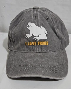 I love Frogs Mütze Kappe grau grau Baumwolle - Bild 1 von 2
