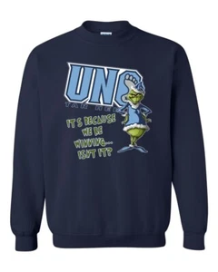 The Grinch - UNC - North Carolina - Tarheels - Unisex - Christmas - Sweatshirt - Picture 1 of 34