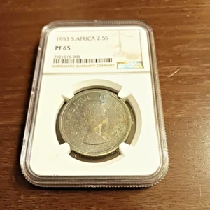 1953 South African 2 1/2 Shillings PF 65 - Picture 1 of 4