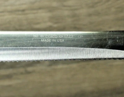 Cuchillo de talla Cutco cortador dentado acero inoxidable 9" mango marrón 1723 afilado Foto 1 de 3