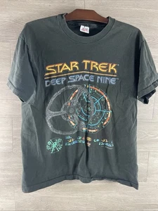 Vintage Anvil Star Trek Deep Space Nine T-Shirt Herren L schwarz 1993 Einzelnaht - Bild 1 von 9