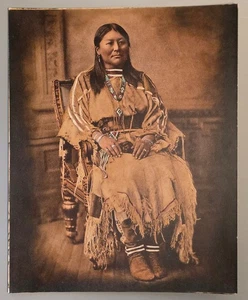 Mitte 1900 Repro Ute Indianer Chipeta handgetönt Sepia Foto 16x20 montiert - Bild 1 von 1