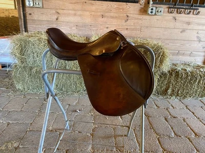 17" English Havana All Purpose Saddle  - Image 1 of 4