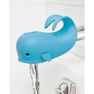 Faucet Cover Bathtub Baby Whale Spout Cover Soft and Safety for Kids Blue - Picture 1 of 3