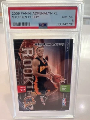 Panini Adrenalyn XL 2009 Stephen Curry novato PSA 8 Foto 1 de 2