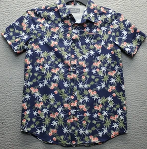 Eddie Bauer Hawaiian Shirt Youth Large Multi Tropical Print Collared Button-Up - Picture 1 of 8