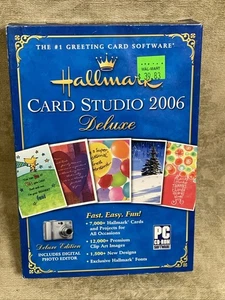 Hallmark Greeting Card Studio Software Deluxe Windows XP 2006 PC Design Program - Picture 1 of 7