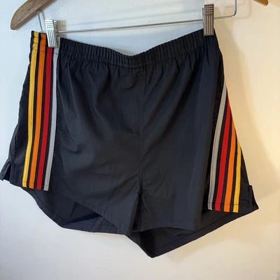 Runner Up Size XL Short Shorts Running Gym black yellow orange red gray Vintage - Image 1 of 4