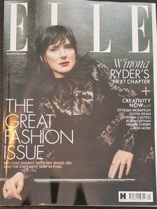 Elle Magazine UK - Winona Ryder cover + Olivia Dean Neneh Cherry September 2025  - Picture 1 of 5