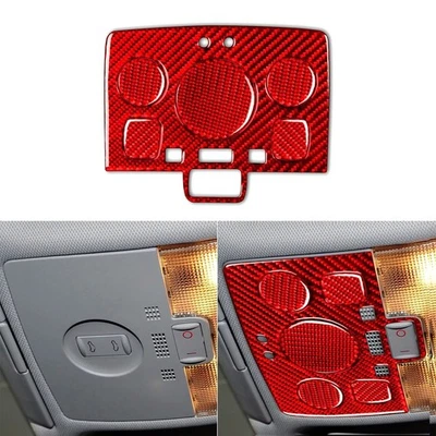 Cubierta de panel de luz de lectura de techo de fibra de carbono roja 6 piezas para Audi A3 S3 8P 2006-2007 Foto 1 de 4