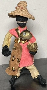 "Muñeca vintage hecha a mano vudú 5-3/4"" arte popular hombre rústico monstruo Jamaica" - Imagen 1 de 11
