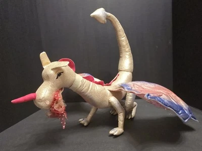 Peluche Madame Alexander Dragon 2001 dorado metálico móvil 15" Foto 1 de 4