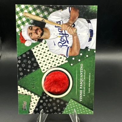 2025 Topps Holiday Vinnie Pasquantino Holiday Relic Santa Hat Player Worn /75 - Image 1 of 2