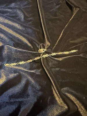 10 Kt Gold Rose Set Ring Bracelet Vintage  - Image 1 of 4