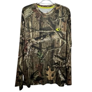 Camisa de caza de manga larga Mossy Oak Break-Up Infinity para hombre L camuflada Dri-Move Tech - Imagen 1 de 8