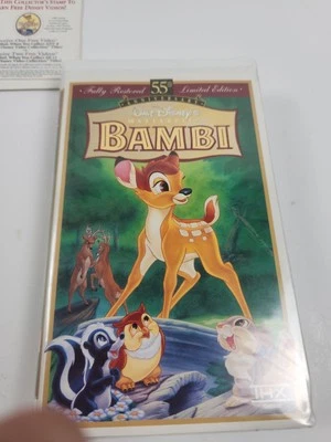 Fully Restored 55th Anniversary Limited Edition Bambi VHS with 6 Original Insert - Image 1 of 4