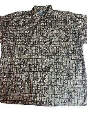 Camisa Big Dogs Para Hombres Abotonada 2x Viaje Ocio Apta para Mascotas Geométrica AOP Foto 1 de 4