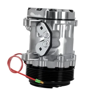 AC Compressor Complete Kit For Sanden SD7 HC5005BK Black 6-Groove With Clutch - Picture 1 of 9