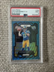 Prizm Stetson Bennett Blue Wave 2023 / 199 Rams Rookie RC PSA 9 - Foto 1 di 2