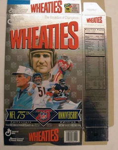 Wheaties ~ Scatola NFL 75th Anniversary Edizione da Collezione ~Vuota - Foto 1 di 4