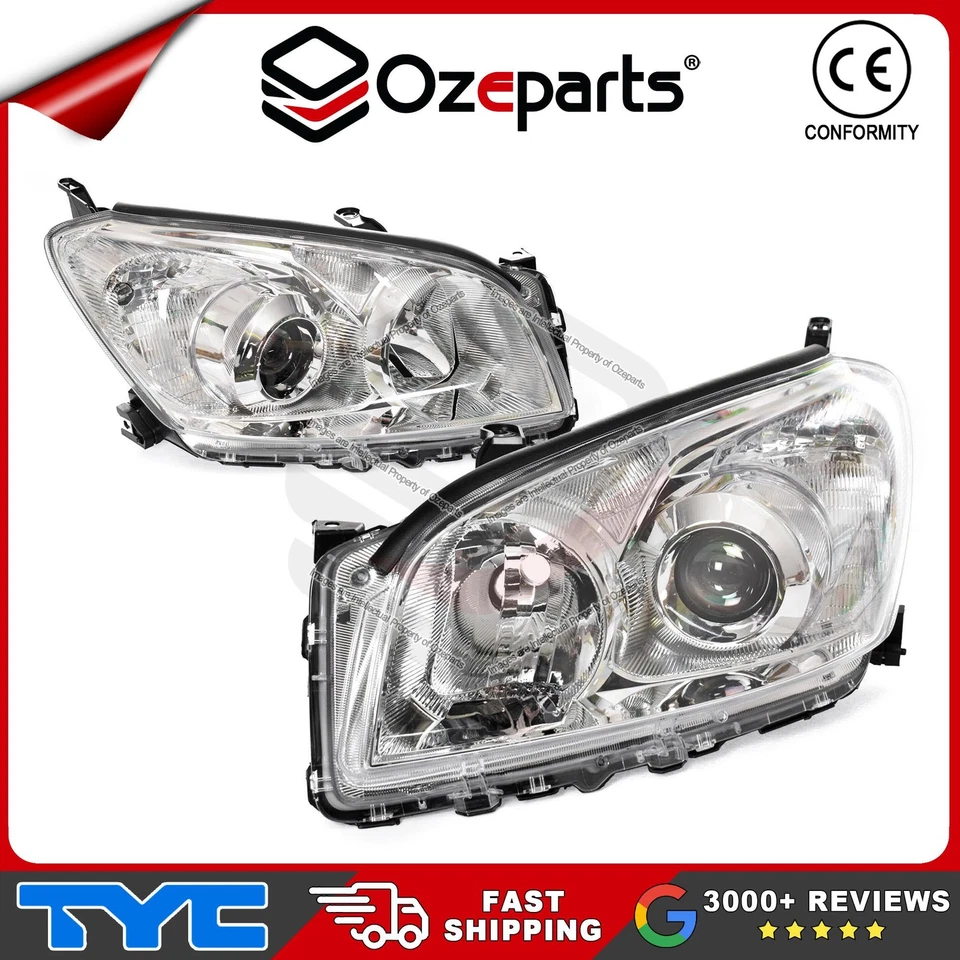 Set / Pair LH+RH Head Light Lamp For Toyota RAV4 ACA30 Series 2 2008~2012 4 Cyl - Image 1 of 4