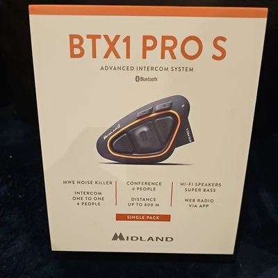 Midland BTX1 Pro S Interfono Casco Moto Moto - Confezione Singola - Immagine 1 di 2