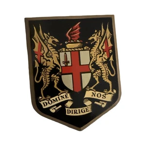 Vintage City Of London Unmounted Heraldic Wooden Plaque - Picture 1 of 4