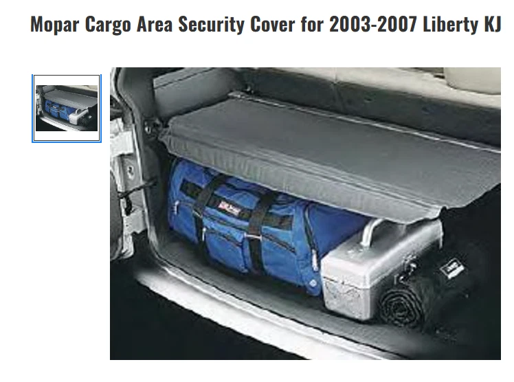 $270 Mopar Jeep Liberty KJ 2003-4-5-6-7 ¡Cubierta de seguridad enrollable para área de carga trasera! Foto 1 de 4