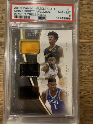 2019 immaculate ja morant, rj barrett, zion williamson #1 /10 - Image 1 of 2