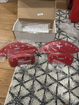 2012-2014 Benz C300 4Matic Sport Front Rear Red "MGP" Brake Disc Caliper Covers - Image 1 of 2