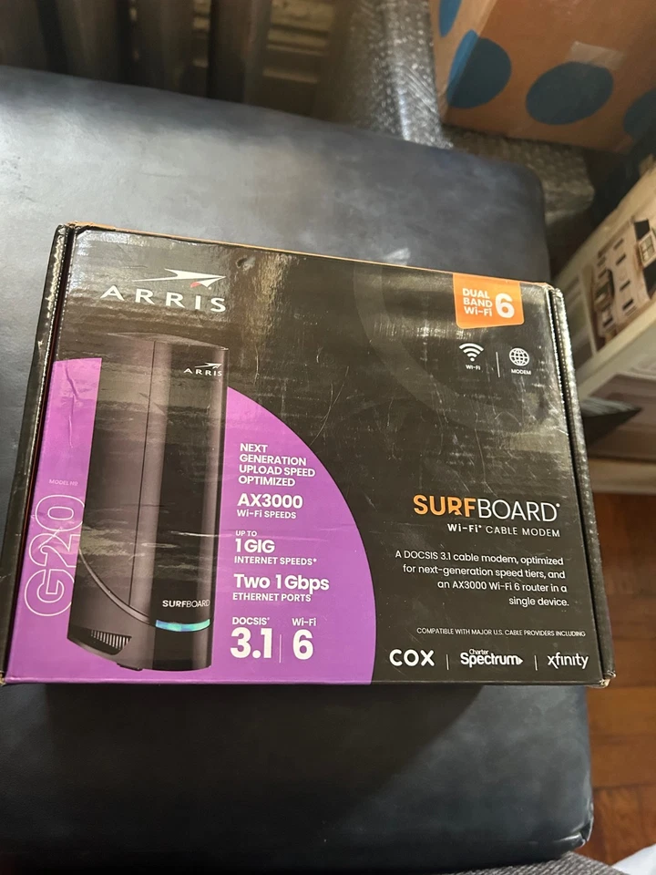 ARRIS SURFboard G20 DOCSIS 3.1 Wi-Fi 6 Cable Modem - 1.0 Gbps - Image 1 of 1