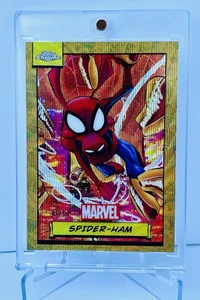 2024 Topps Chrome Marvel SPIDER-HAM Gold Wave Refractor 48/50! 1st Year! - Picture 1 of 2